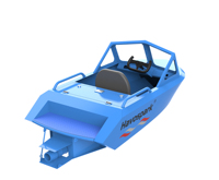 Mini jet ski en aluminium KA01, bateau monoplace, DIY, bande lumineuse LED, 15 kW, 45 km/h