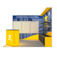 Boîte à lumière rétroéclairée pour mur à lattes 10x10, présentoir modulaire pour salons professionnels et stands d'exposition
