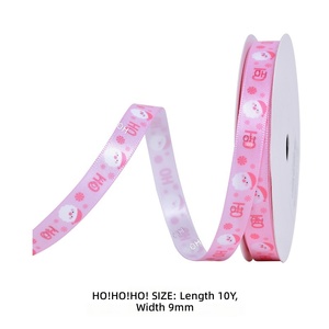 Weihnachts-Satinband Rot Rosa Geschenkverpackungsband Großhandel Maßgefertigtes Dekoratives Schachtelband Feiertags-Hochzeits-Party-Dekoration Webband - Product Image 6