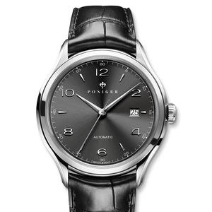 PONIGER P7.13 <b>Men's</b> Mechanical <b>Watch</b> 40mm Ultra <b>Thin</b> 7.9mm 26 Jewels Movement Calendar Date Stop-Seconds Mechanism Sapphire - Product Image 1