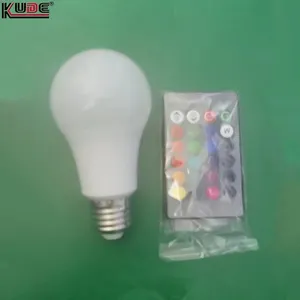 Lâmpada led que muda de cor, de plástico, pe, alta qualidade, lâmpada e27, lâmpada led