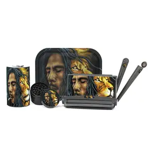 Hot Selling 8pcs Smoking Accessories Kit Case Bag Stash Box with Rolling Machine Grinder Scale Smoking Kit Bag