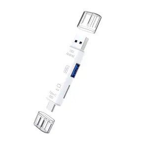 Type C & Micro USB & USB 3 In 1เครื่องอ่านการ์ด OTG TF ความเร็วสูง,แบบสากลสำหรับโทรศัพท์แอนดรอยด์คอมพิวเตอร์ส่วนต่อขยายส่วนหัว