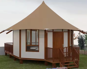 Customized Steel Structure Waterproof and Windproof Fabric for Family Vacation <b>Glamping</b> Hotel <b>Tent</b> - Product Image 5