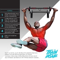 Wellshow Sport Barra de dominadas 4 en 1 para puerta, Barra de flexiones, Soporte para flexiones, Entrenador de tiras