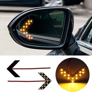 Luz direccional oculta para espejo retrovisor de coche, luz direccional LED 14SMD, indicador de flecha LED amarillo - Product Image 5