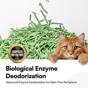 Litière pour chat biodégradable en tofu avec parfum Feline Fresh, granulée agglomérante, jetable aux toilettes, pour achat en vrac - Product Image 2