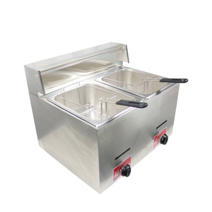 Hot Bán thiết bị nhà bếp bảng Top Propane tenpanyaki khí vỉ nướng nồi chiên sâu 6 + 6L Frying Pan Fryer - Product Image 5