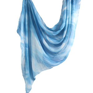 Voiles en modal et polyester tie-dye à la mode, turbans en gaze à l'aquarelle, foulards musulmans, printemps, doux, imprimés, hijab en coton à prix réduit - Product Image 6