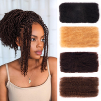 Shoumei Vente en Gros Mèches 100 % Cheveux Humains Brésiliens en Stock Bouclés Kinky 4C Afro Naturel Noir 8 à 16 Pouces pour Dreadlocks