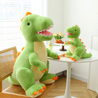 Peluche de dinosaure super douce, adorable dinosaure géant en peluche, jouet en peluche de dinosaure vert confortable