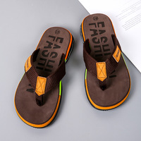 Tongs de mode pour hommes, sandales antidérapantes confortables, pantoufles souples et durables à absorption des chocs pour l'été, décontractées, intérieur et extérieur