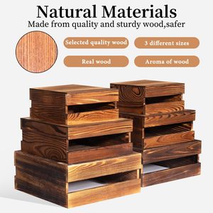 Bán Buôn 8 Pcs Tự Chọn Risers Với Mini Dấu Hiệu, Gỗ Mộc Mạc Bánh Đứng Cho Tự Chọn Bảng, Gỗ Mộc Mạc Bánh Đứng Cho Đảng - Product Image 5