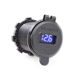 2 Anschlüsse QC3.0 USB PD Typ C Schnell lade buchse Adapter mit LED Voltmeter, 12-24V DC Steckdose für Auto Boot Marine RV Bus - Product Image 3