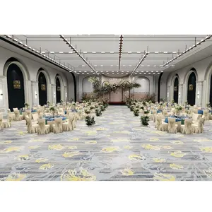 A fábrica de tapetes personaliza luxuosos corredores de salão de banquetes de hotel cinco estrelas, salas de conferências, quartos, tapete Akminster de parede a parede