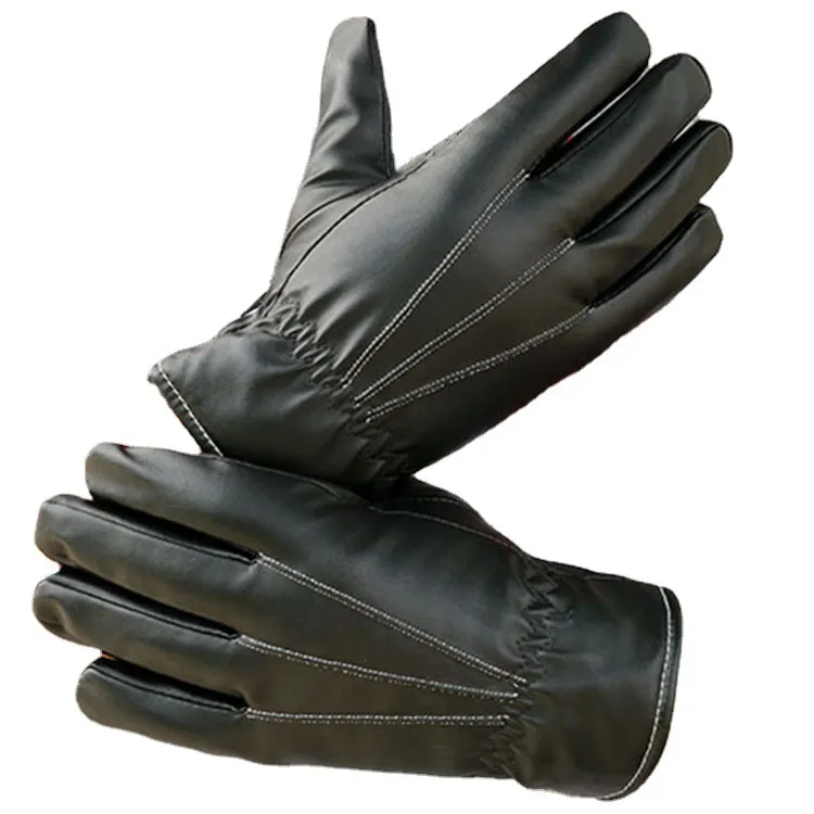 Wholesale Waterproof Winter Gloves Warm Windproof All Fingers Touch Screen Gloves for Men Outdoor Ski Leather Gloves