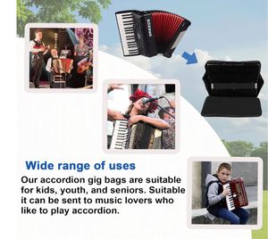 Bolsas para Acordeón, Estuche para Acordeón, para Transportar Fácilmente Instrumentos Musicales, para Acordeones de Piano de 48-120 Bajos - Product Image 4