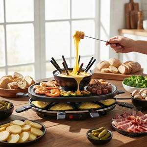 Grill de table multifonctionnel 3 en 1 antiadhésif pour l'intérieur, grill électrique à <span class=keywords><strong>raclette</strong></span> pour 8 personnes - Product Image 6