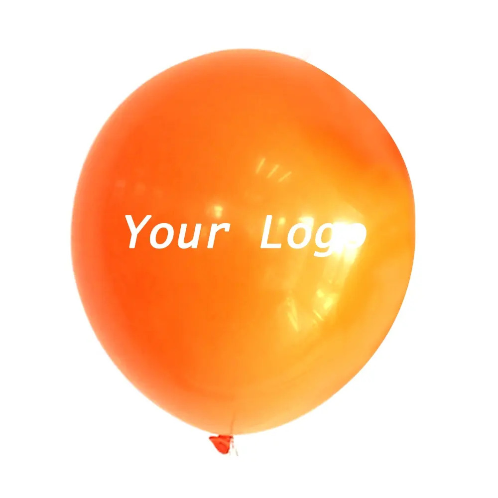 Top Haute Qualité Extérieur Personnalisé 12in 12 pouces 30 cm Ballon De Couleur Orange Personnalisable Ballon En Latex Imprimé À L'hélium avec Logo