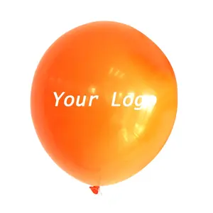 Top High Quality Outdoor Custom 12in 12 inch 30 cm Orange Colour Ballon Customizable Helium Printed Latex Balloon with Logo