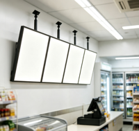 Boîte lumineuse publicitaire LED monochrome à cadre en alliage d'aluminium ultra-mince haute luminosité
