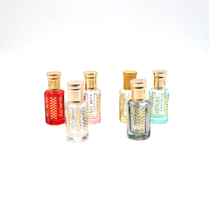 Luxus 3 ml 6 ml Parfüm <span class=keywords><strong>Tester</strong></span> Octagon Attar Klarglas OUD Arabisch Attar Roller Flasche Mit goldenem Schraub verschluss