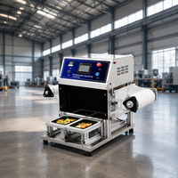 Machine d'emballage sous atmosphère modifiée avec écran tactile PLC en acier inoxydable 304 pour aliments frais/cuits
