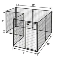 Offre Spéciale treillis métallique soudé robuste extra large enceinte maison extérieure Cage pour animaux de compagnie chien course chenil