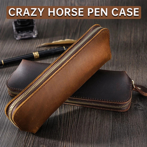 <span class=keywords><strong>Estuche</strong></span> de lápices de cuero auténtico personalizado <span class=keywords><strong>Estuche</strong></span> de <span class=keywords><strong>bolígrafos</strong></span> personalizado <span class=keywords><strong>Estuche</strong></span> estético Bolso de <span class=keywords><strong>bolígrafos</strong></span> de cuero genuino - Product Image 3