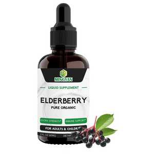 Complément Liquide Biologique de Sureau Noir à Force Maximale pour le Soutien Immunitaire - Formule Végétalienne pour Adultes et Enfants - Product Image 1