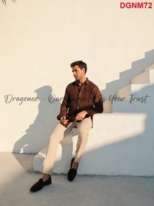 Camisas de manga larga para hombre, informales, a la moda, venta al por mayor, camisas de manga larga para hombre, camisa con cuello vuelto, tela fresca elástica hermosa - Product Image 6