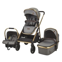 Poussette double tandem pliable haut de gamme 3 en 1 pour jumeaux, berceau, landau et poussette de voyage pour bébés et nourrissons