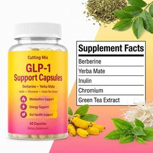 Cápsulas de Apoyo a GLP-1 de Marca Privada OEM con Berberina, Cromo, 5-HTP, Yerba Mate y FOS para el Bienestar Metabólico y Digestivo, 60 Unidades - Product Image 2