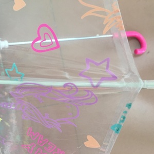 Mini parapluie portable transparent pour enfant avec sifflet, parapluie pour enfants - Product Image 5