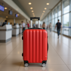 Juego de maletas de viaje 3 en 1 rojo, de gran capacidad, de plástico ABS, con candado de combinación, 4 ruedas, unisex, para viaje. - Product Image 2