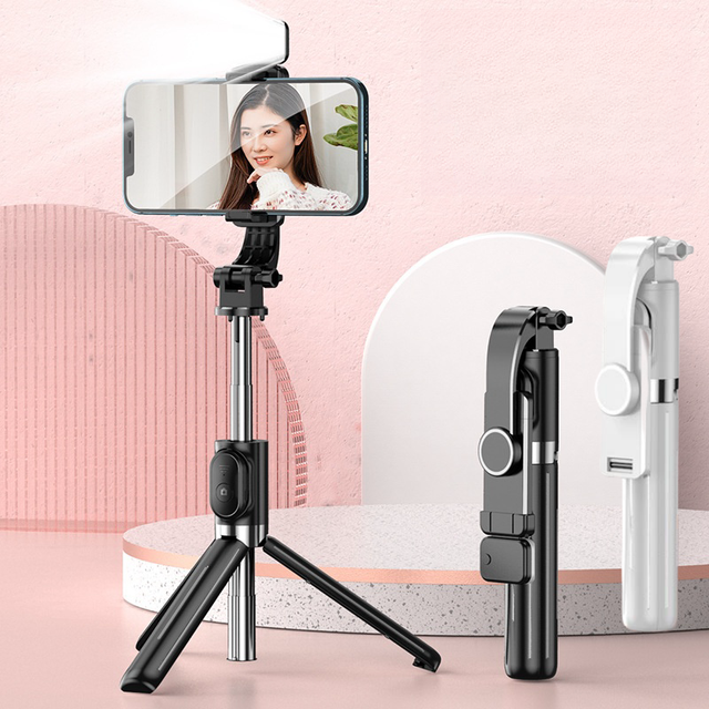 Z8 Bluetooth Wireless Selfie Stick With Remote Shutter LED Fill Light Portable Retractable Foldable Phone Stand Holder Tripod