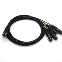 DB9PIN a 4 XLR Cable de audio hembra Xlr 3pin DB9 a Xlr Cable personalizado