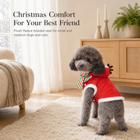 Vêtements de Noël pour chien, costume de renne pour chat, manteau rembourré en coton, pull pour animal de compagnie à 2 pattes, tenue chaude d'hiver, style britannique, petite et moyenne taille