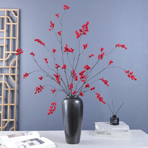 Baies d'<span class=keywords><strong>acacia</strong></span> rouges artificielles pour décoration murale pendant Thanksgiving Nouvel An chinois et fête des pères - Product Image 1