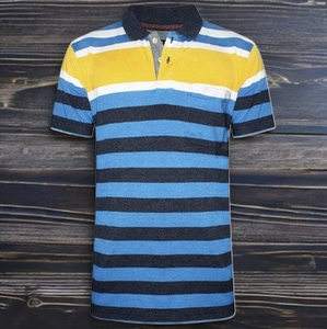 Polos de algodón originales para <span class=keywords><strong>hombre</strong></span>, talla grande, venta al por mayor, camiseta Polo con tinte de hilo de algodón, proveedor de China - Product Image 2