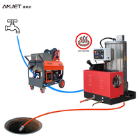 Nettoyeur haute pression chaud diesel AMJET 300bar 4350psi 40lpm10gpm jet d'égout eau chaude eau chaude laveuse à jet haute pression