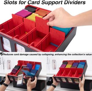   กล่องเก็บการ์ดหนัง PU ขนาดใหญ่ 4 ช่อง ใส่การ์ดได้ 3000 ใบ สำหรับเกมยูกิโอ CCG TCG เกมกระดาน เกมครอบครัว พกพาสะดวก - Product Image 3
