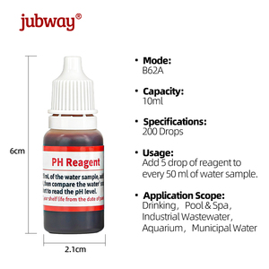 JUBWAY 10mL pH-Testreagenz 3-14pH CE/MSDS-Zertifiziert 99% Reinheit 1 Jahr Haltbarkeit Modell B62A Individuelles Logo Großpackung Trinkwasser - Product Image 2