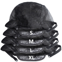 Bonnet de perruque respirant Leeons de haute qualité avec sangles réglables, filet en maille ventilée et double dentelle pour la confection de perruques