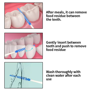 40 cepillos interdentales en bolsa de plástico para limpieza dental ortodóntica, cuidado bucal, cerdas de silicona para eliminar la placa - Product Image 4