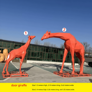 Grande sculpture géométrique d'animal en acier inoxydable, sculpture abstraite de chimpanzé en acier inoxydable à vendre - Product Image 2