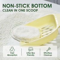 Pasir Kucing Alami dari Singkong, Daya Gumpal Kuat, Rendah Debu, Dapat Dibuang di Toilet, Biodegradable, Pabrik OEM ODM Pasir Kucing
