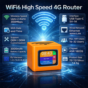 เราเตอร์ DNXT 4g lte wifi LTE Cat4 2.4GHz 300Mbps wifi 6 รองรับซิม 4g พร้อมจอ LCD แบตเตอรี่ 3000mAh สำหรับใช้งานในสำนักงาน - Product Image 2