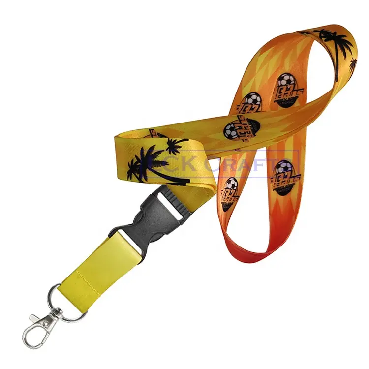 Individuelles vollfarbiges sublimationsgedrucktes abnehmbares Lanyard schnellauslöser Lanyard mit Schnapp-Schwenkhaken