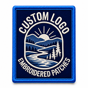 Patchs brodés tissés en gros, thermocollants, style extérieur, logo 3D personnalisé, patch brodé - Product Image 2